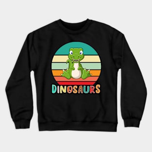 Vintage Retro Dinosaurs Crewneck Sweatshirt